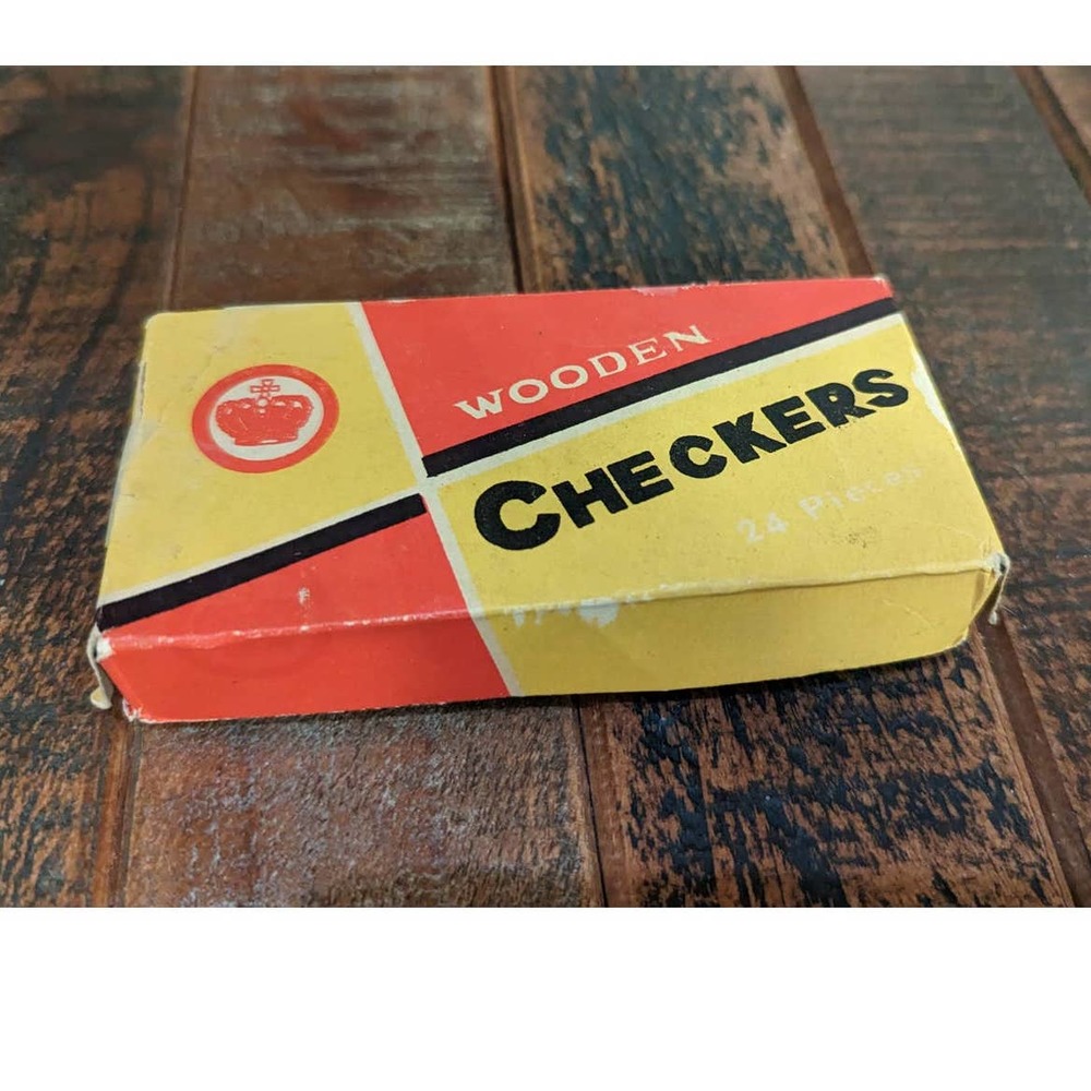Wooden Checkers Made in Japan